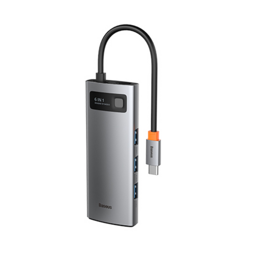 Adaptador Metal Gleam 6 Multifuncional Type-C HUB