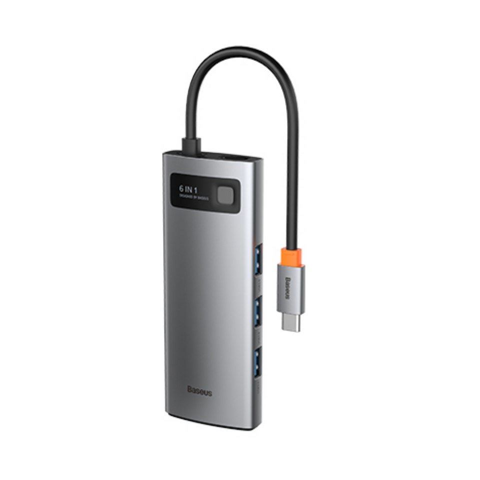 Adaptador Metal Gleam 6 Multifuncional Type-C HUB