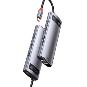 Adaptador Metal Gleam 8 Multifuncional Type-C HUB
