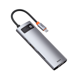 Adaptador Metal Gleam 8 Multifuncional Type-C HUB