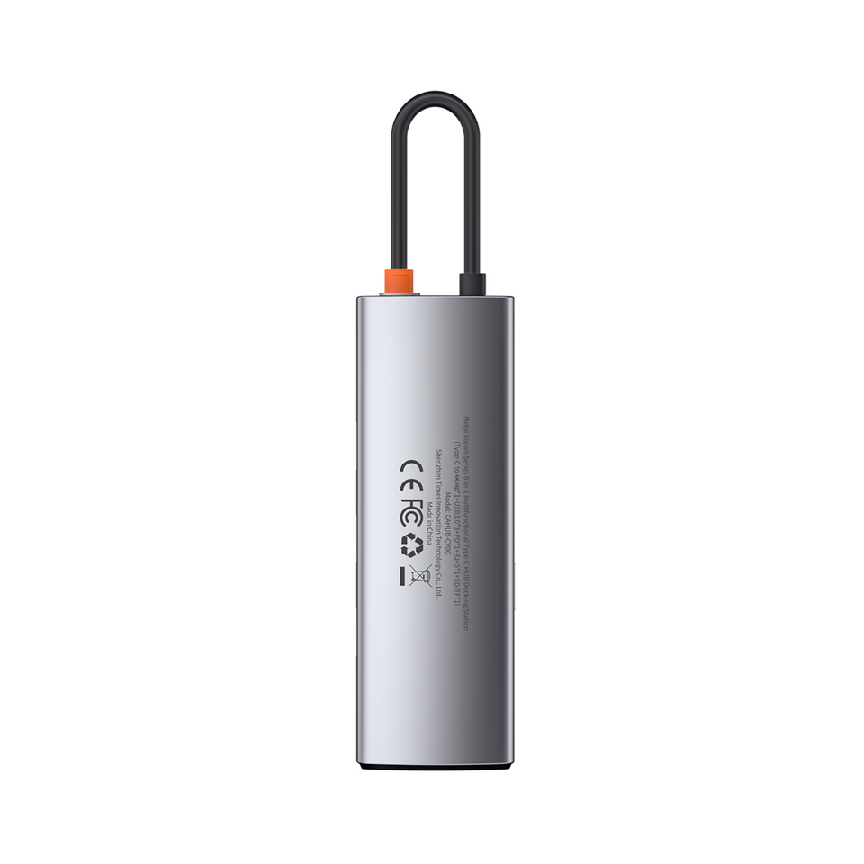 Adaptador Metal Gleam 8 Multifuncional Type-C HUB